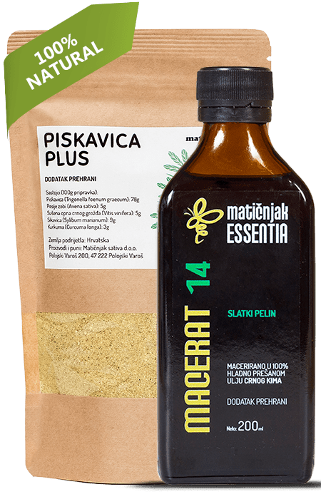 Macerate of sweet wormwood 200ml and Piskavica Plus 250g