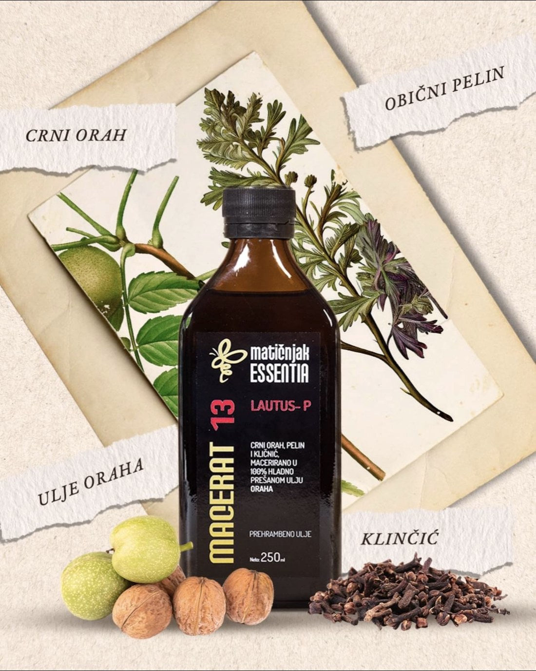 Macerat 13 u ulju oraha 250ml